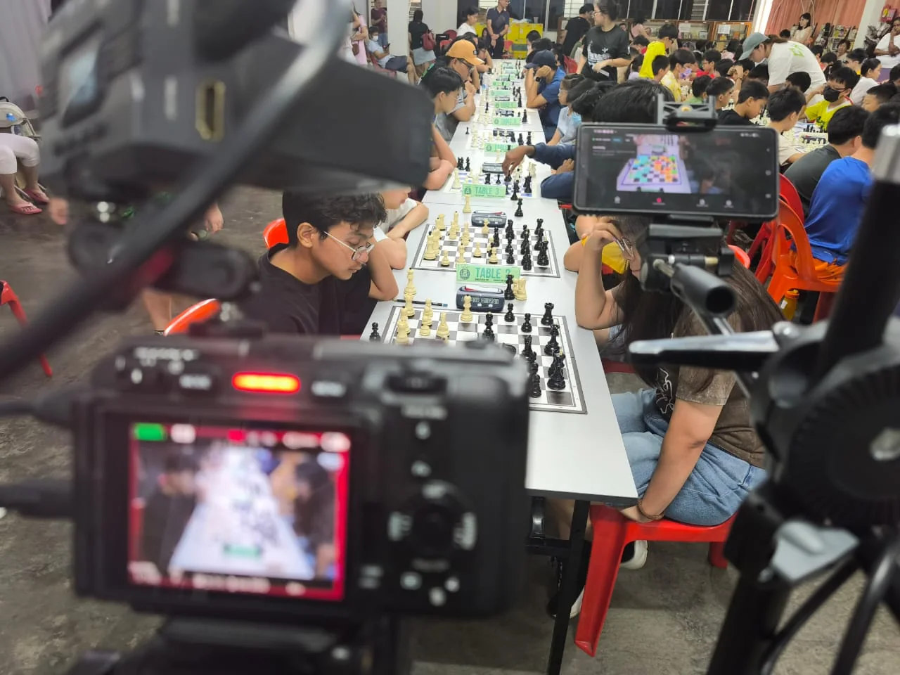 ChessZCam tournament setup at SJKC Keong Hoe