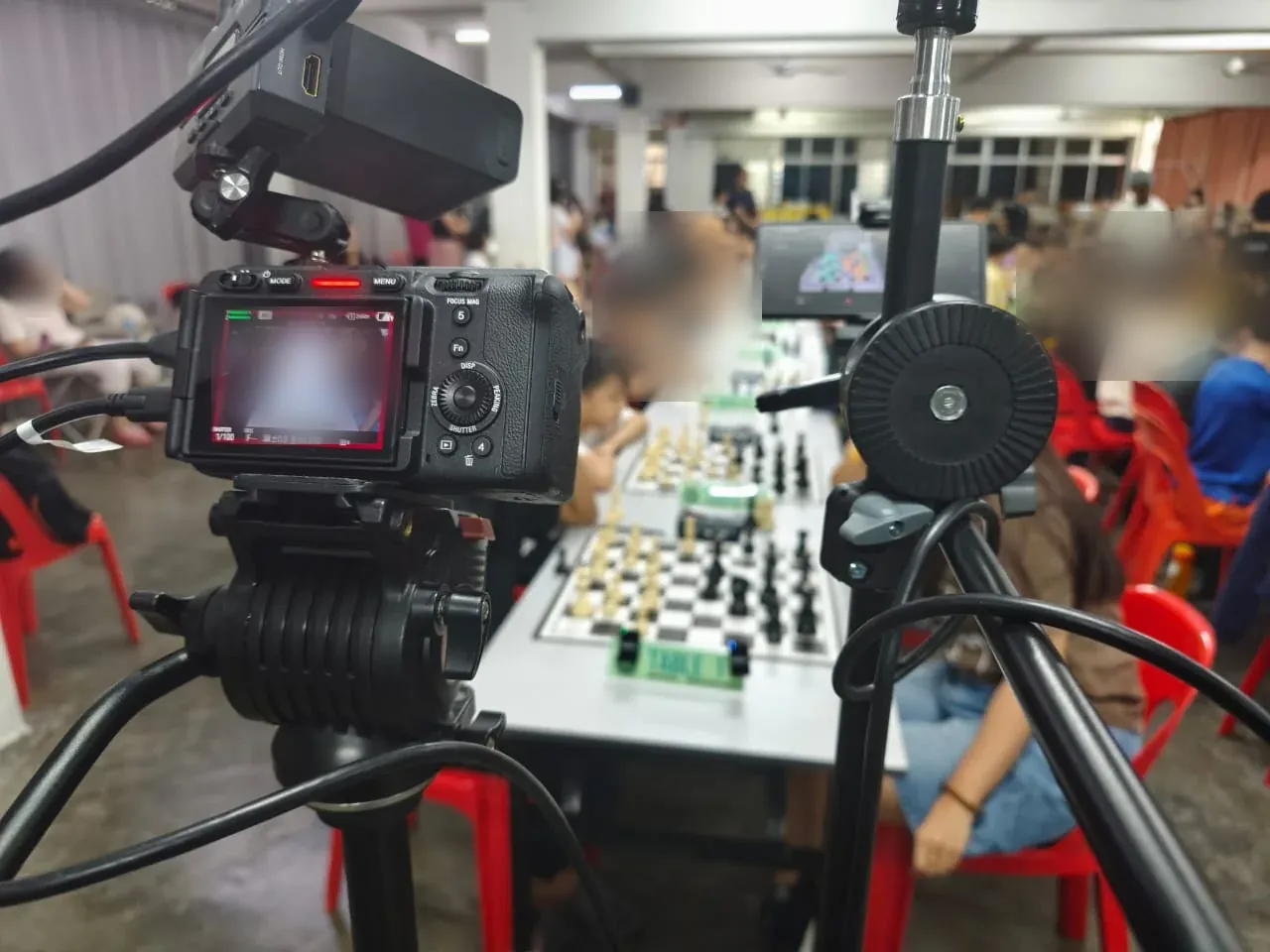 Camera and phone overlooking Table 1